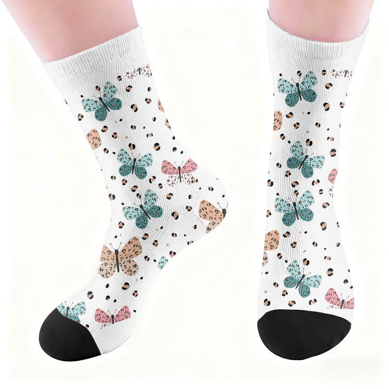 Butterfly Heart Coffee Socks - image 4