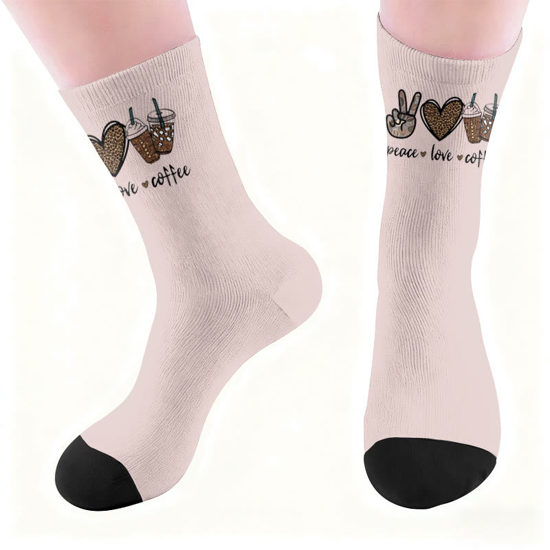 Butterfly Heart Coffee Socks - image 6