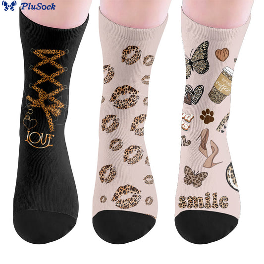 Leopard Print Lips Socks - image 0