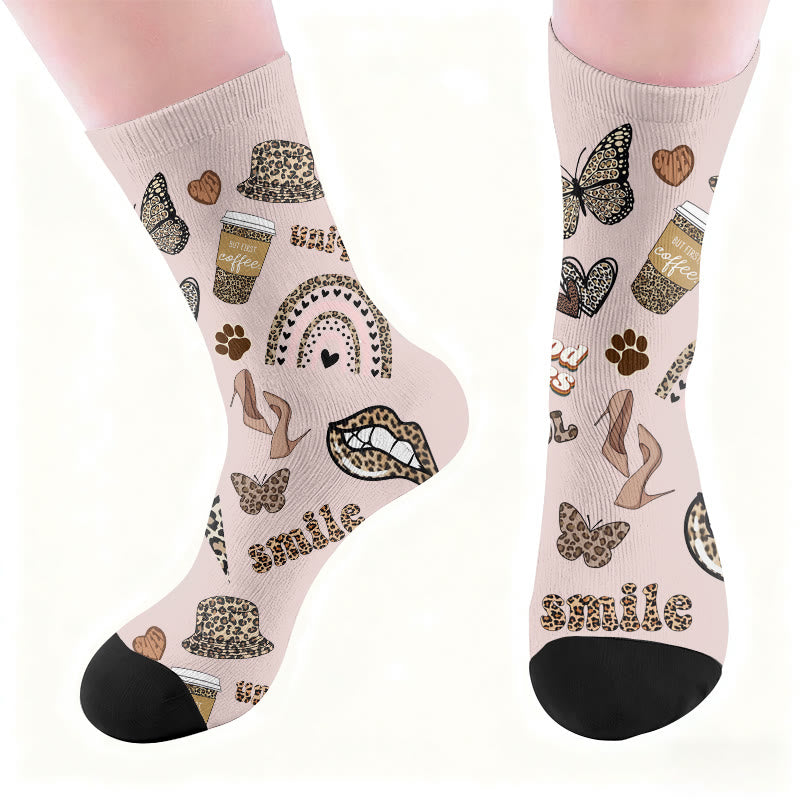 Leopard Print Lips Socks - image 6