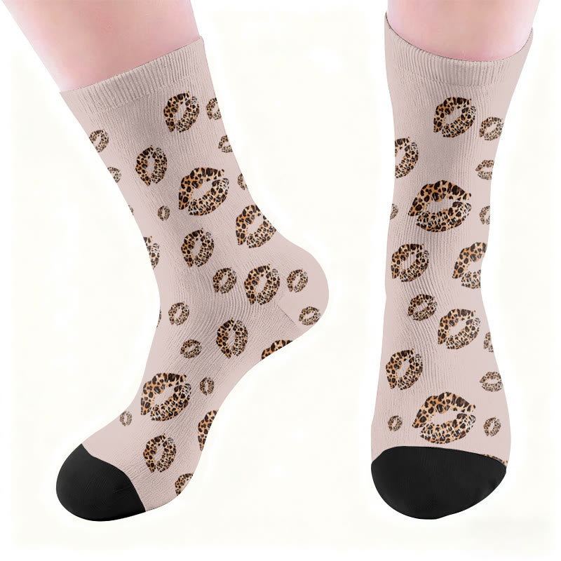 Leopard Print Lips Socks - image 5