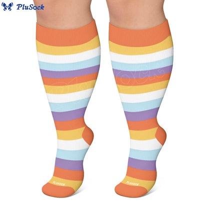 Plus Size Stripe Ballon Compression Socks - image 2