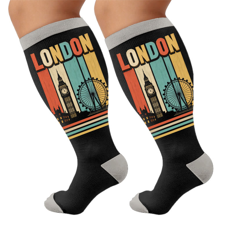 Plus Size Urban Compression Socks - London(1 Pair) - 4XL - image 7