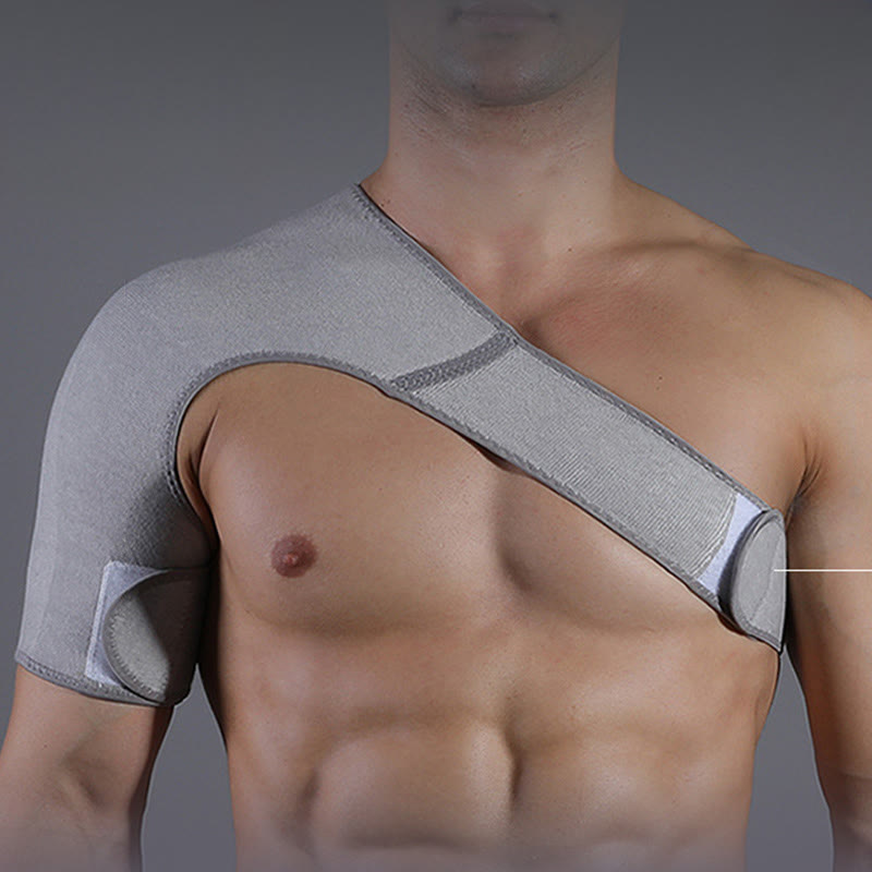 Pain Relief Adjustable Shoulder Brace - Grey - One Size - image 0