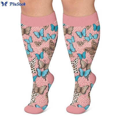 Plus Size Animal Print Compression Socks - image 2
