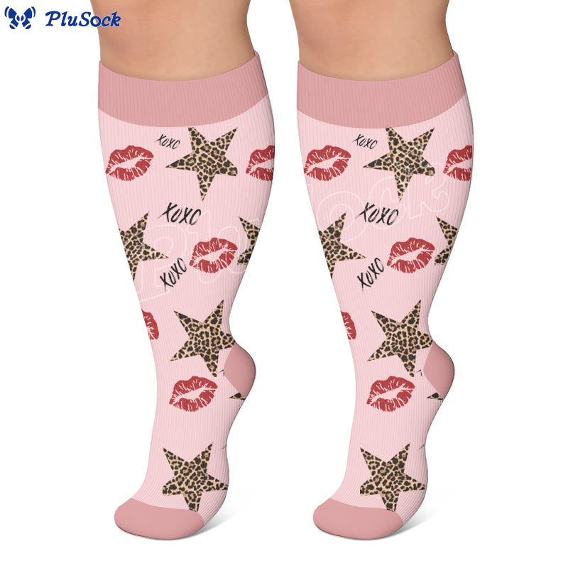 Plus Size Animal Print Compression Socks - image 4