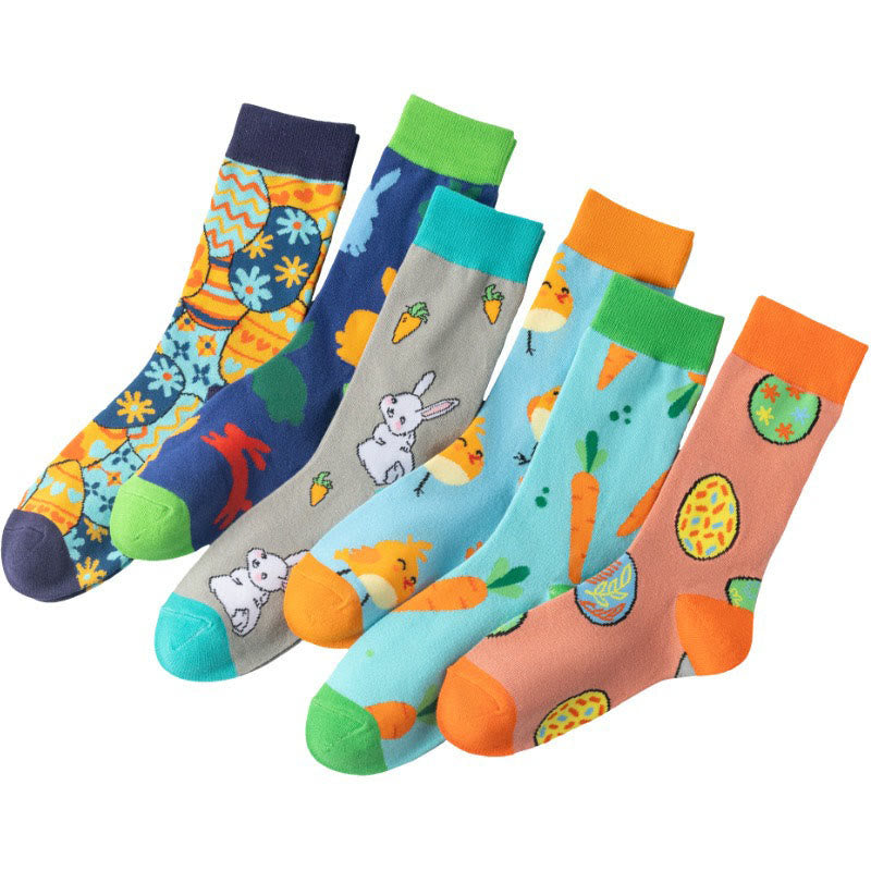 Easter Carrot Themed Quarter Socks(6 Pairs) - image 9