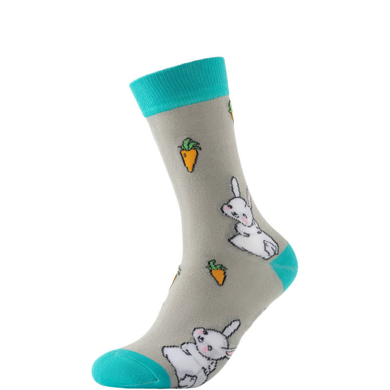 Easter Carrot Themed Quarter Socks(6 Pairs) - image 4