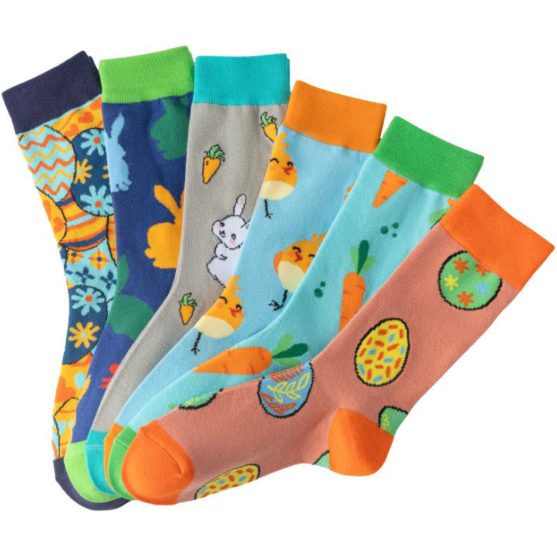Easter Carrot Themed Quarter Socks(6 Pairs) - image 7