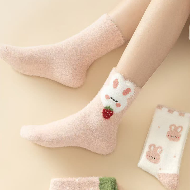 Adorable Bunny Quarter Socks(3 Pairs) - image 1