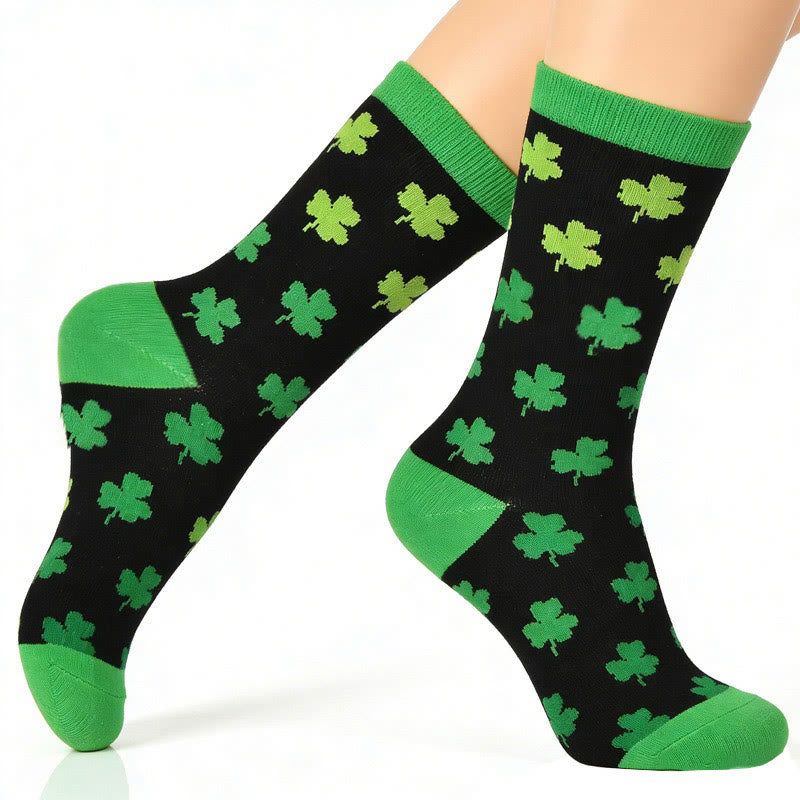 Striped Clover Quarter Socks(3 Pairs) - image 5