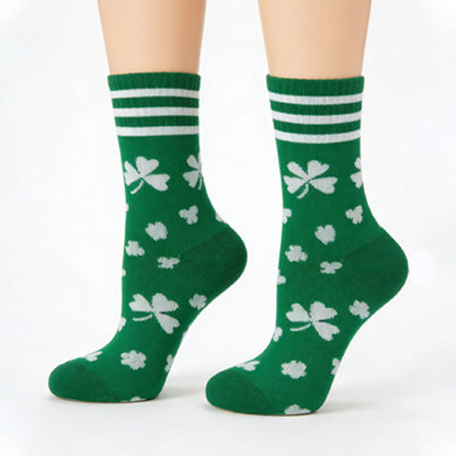 Striped Clover Quarter Socks(3 Pairs) - image 6
