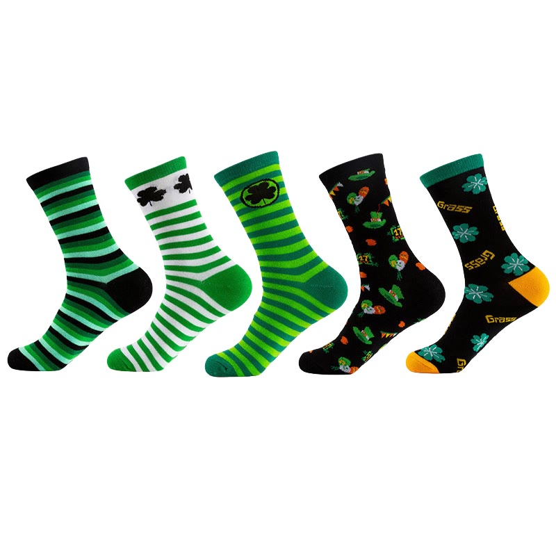 Lucky Clover Series Quarter Socks(5 Pairs) - Multicolor A - EU36-42(US3-8.5) - image 15