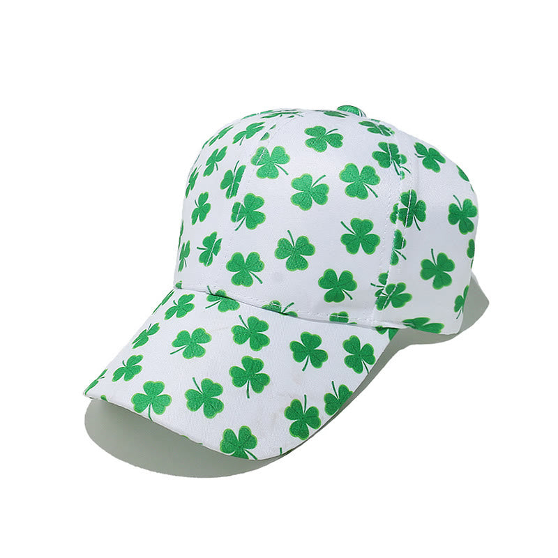 Plus Size Clover Print Baseball Cap - D - One Size - image 8