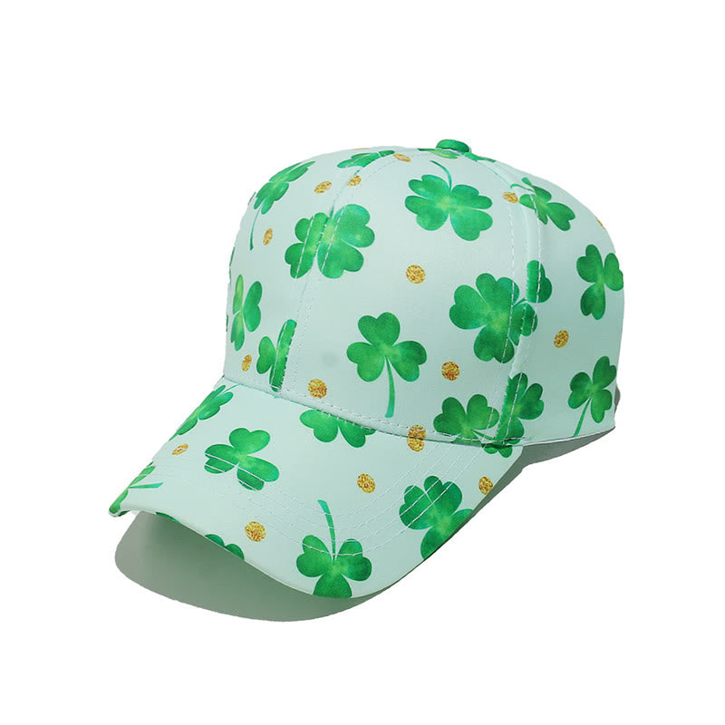 Plus Size Clover Print Baseball Cap - B - One Size - image 9