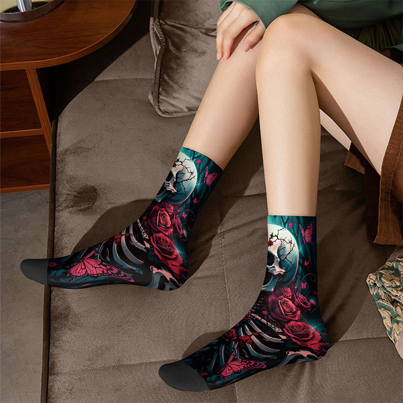 3D Skull Quarter Socks(3 Pairs) - image 3