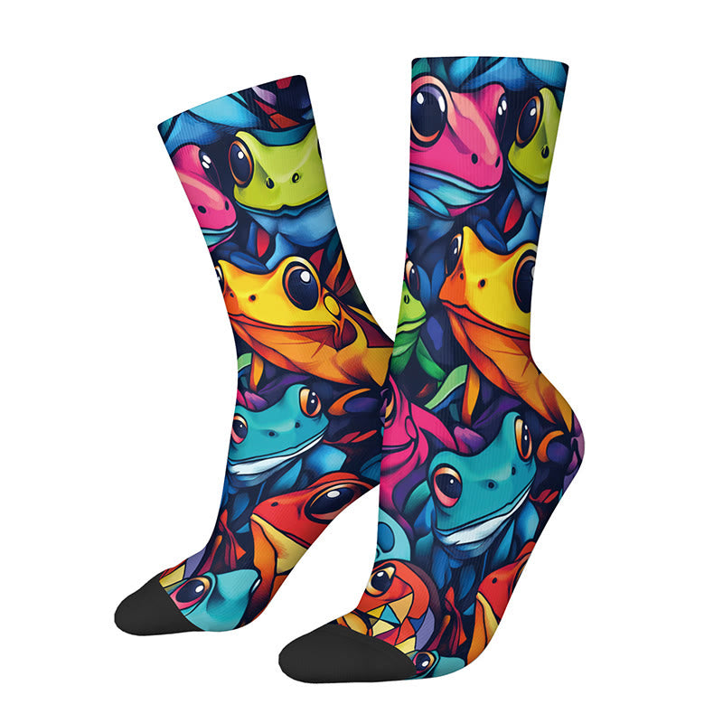 3D Horse Frog Quarter Socks(4 Pairs) - image 5