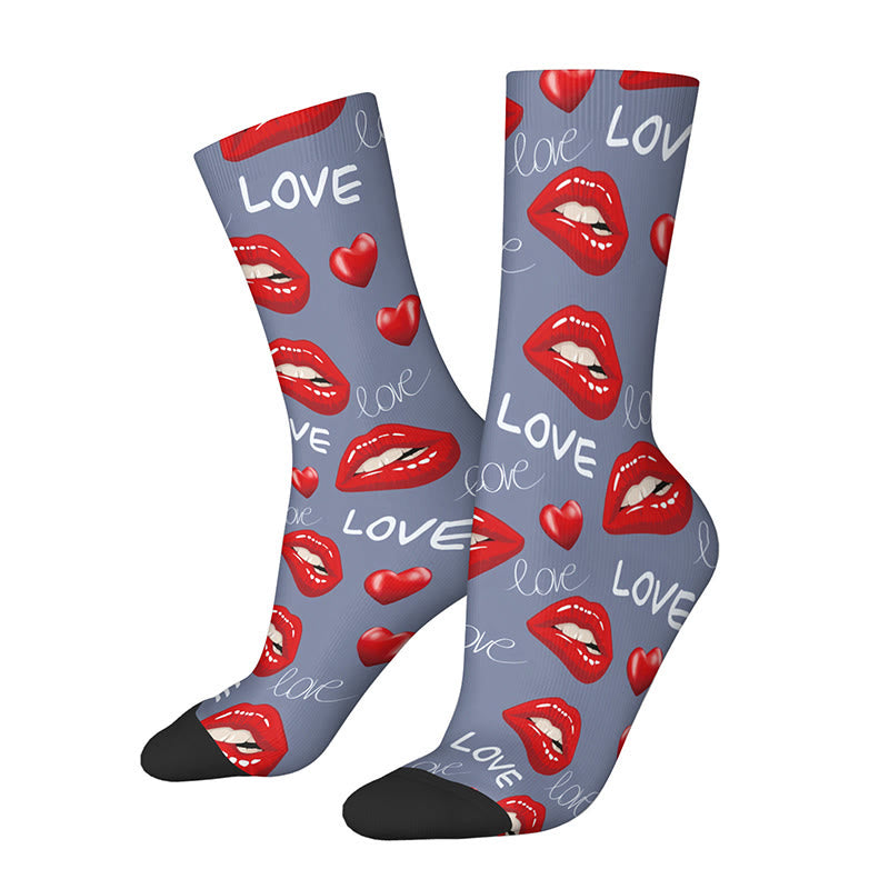 3D Lips Bow Us Dollars Quarter Socks(3 Pairs) - G - EU36-42(US3-8.5) - image 9