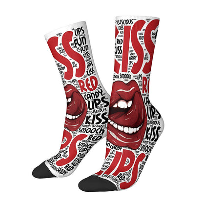 3D Lips Bow Us Dollars Quarter Socks(3 Pairs) - H - EU36-42(US3-8.5) - image 10