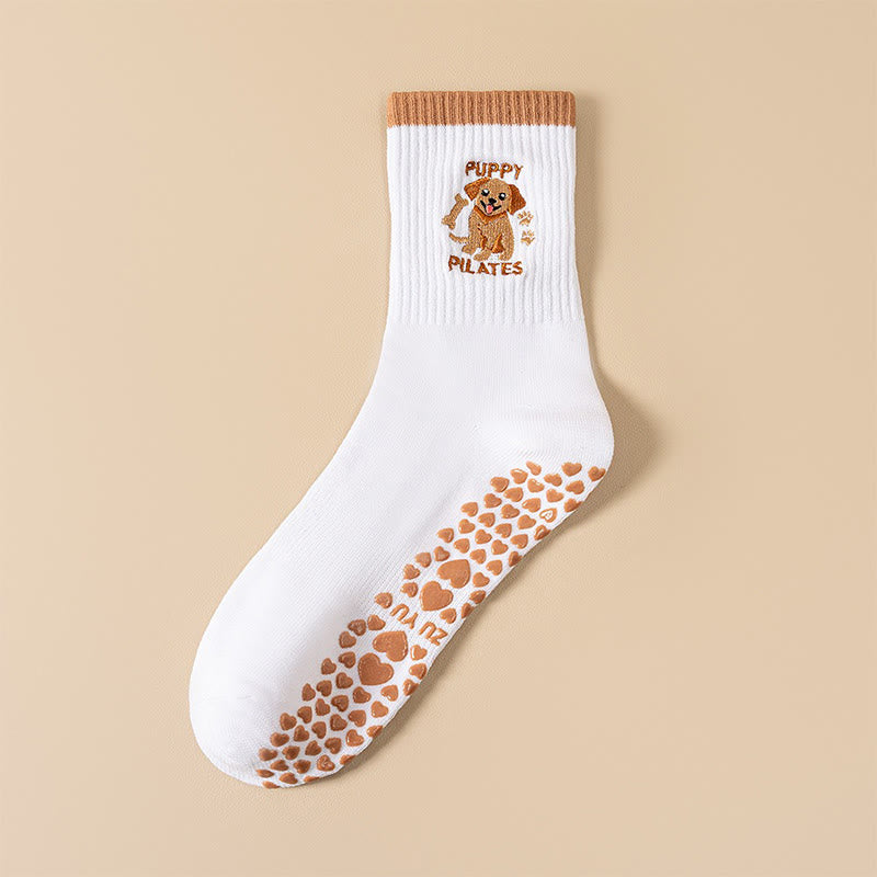 Plusoc Puppy Coffee Yoga Socks(3 Pairs) - Dog - EU36-40(US3-7) - image 9