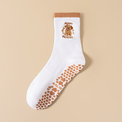Plusoc Puppy Coffee Yoga Socks(3 Pairs) - Dog - EU36-40(US3-7) - image 9