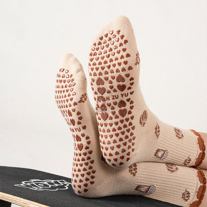 Plusoc Strawberries Coffee Cups Yoga Socks(2 Pairs) - image 1