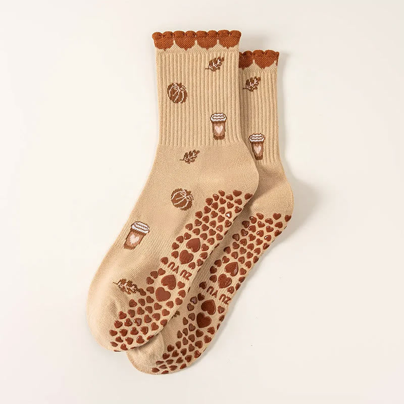 Plusoc Strawberries Coffee Cups Yoga Socks(2 Pairs) - image 7