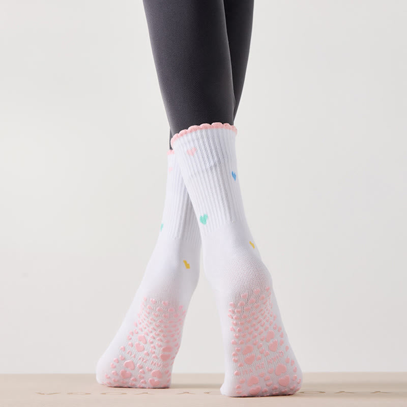 Flower Cherry Heart Yoga Socks(4 Pairs) - image 7