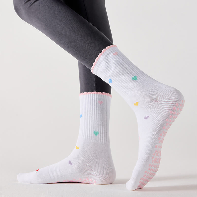 Flower Cherry Heart Yoga Socks(4 Pairs) - image 6