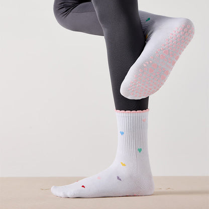 Flower Cherry Heart Yoga Socks(4 Pairs) - image 3