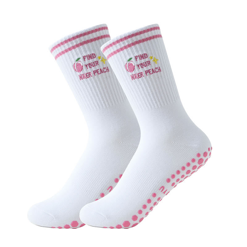 Pink Peach Yoga Socks(3 Pairs) - image 4