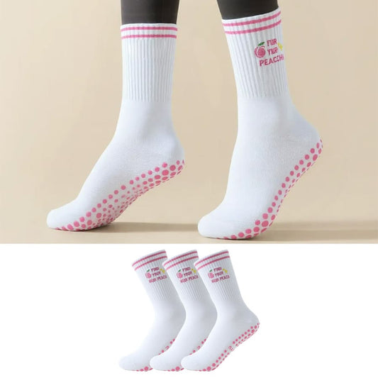 Pink Peach Grip Socks(3 Pairs) - image 0