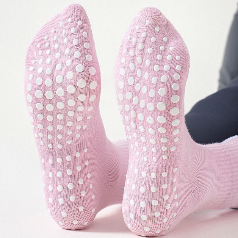 Delicate Bow Embroidery Yoga Socks(4 Pairs) - image 3