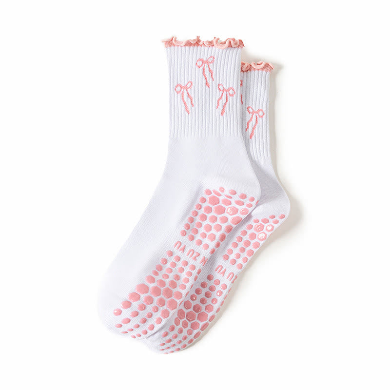 Cherry Lemon Yoga Socks(3 Pairs) - White - EU36-40(US3-7) - image 12
