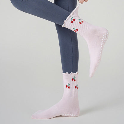 Cherry Lemon Yoga Socks(3 Pairs) - image 1