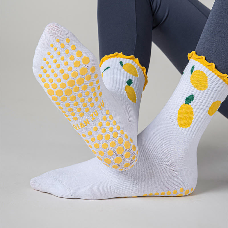 Cherry Lemon Yoga Socks(3 Pairs) - image 7
