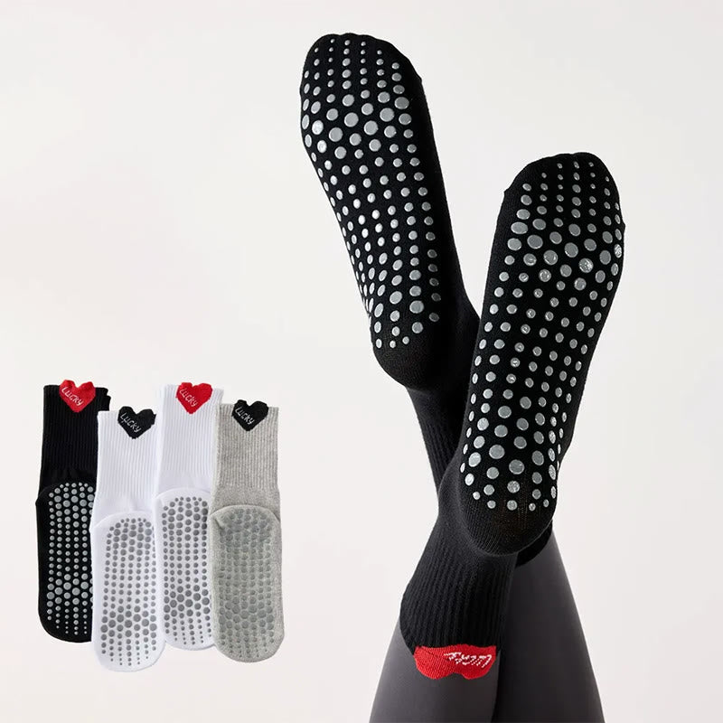 Lucky Heart Yoga Socks(4 Pairs) - image 0