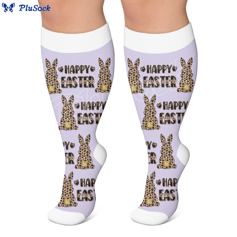 Plus Size Easter Print Compression Socks - image 2