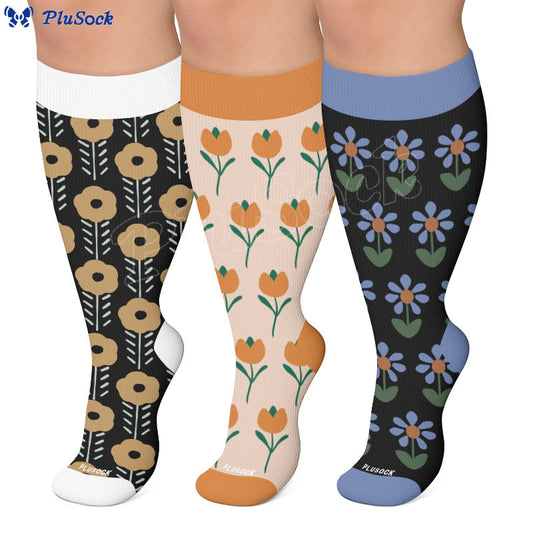 Plus Size Vintage Inspired Compression Socks - image 0