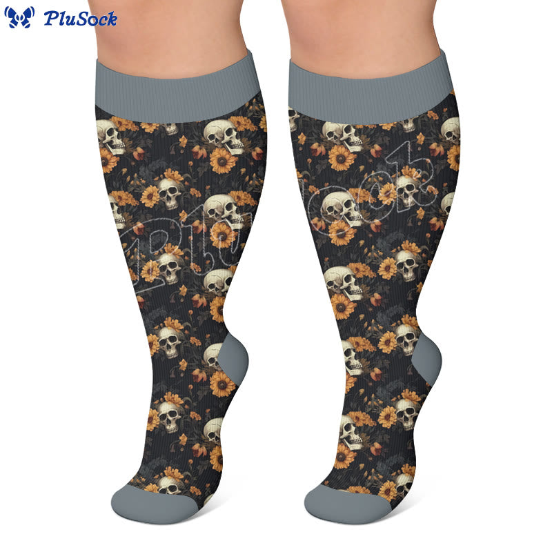 Plus Size Skull Compression Socks - image 5
