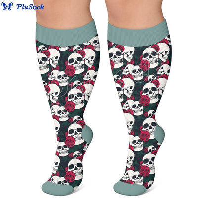 Plus Size Skull Compression Socks - image 4