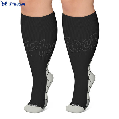 Plus Size Stripe Accent Compression Socks - image 2