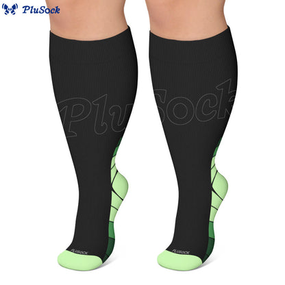 Plus Size Stripe Accent Compression Socks - image 4