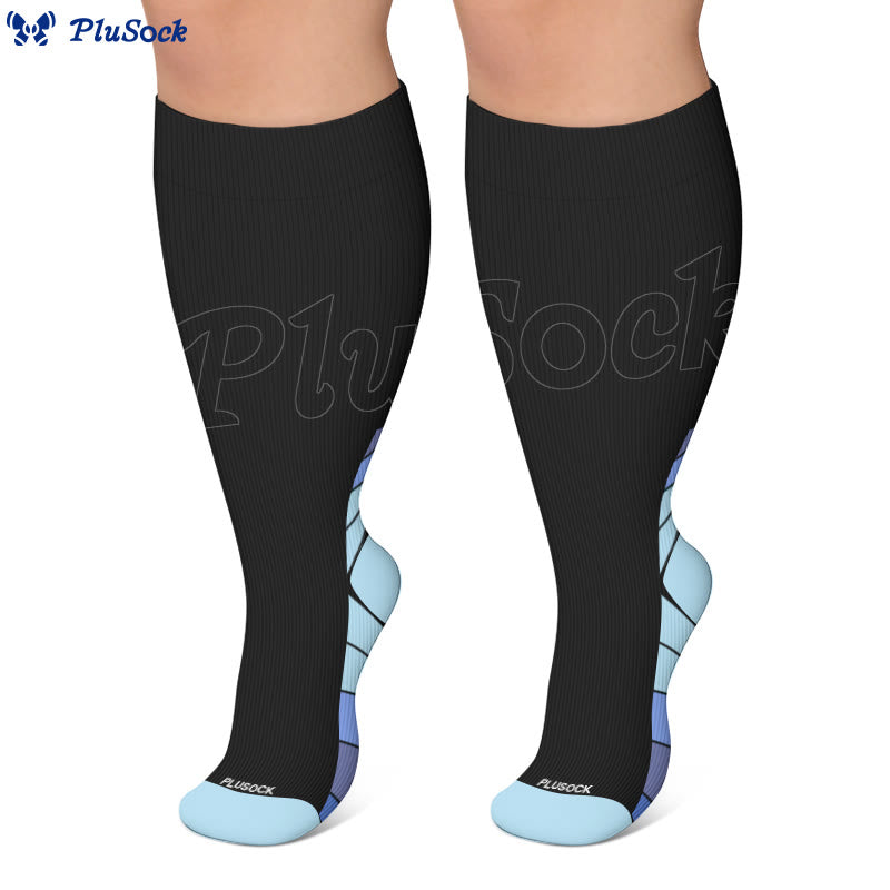 Plus Size Stripe Accent Compression Socks - image 3