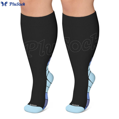 Plus Size Stripe Accent Compression Socks - image 3