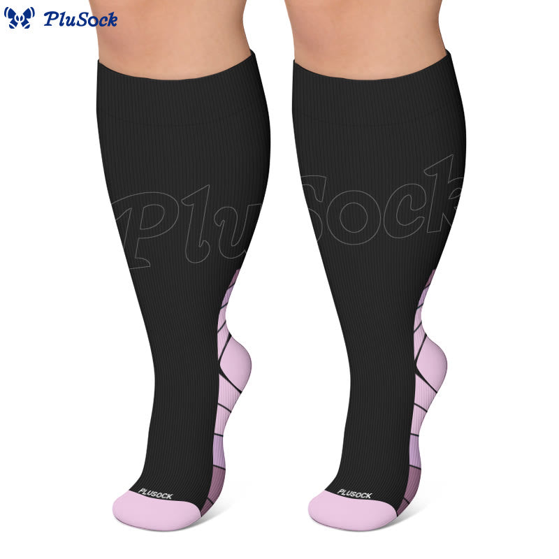 Plus Size Contrast Heel Compression Socks - image 6