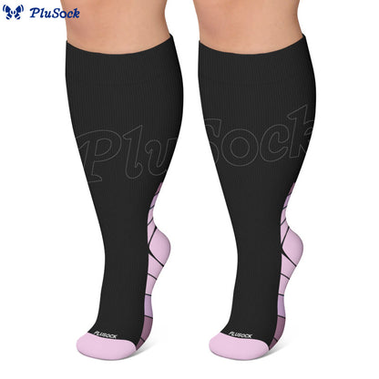 Plus Size Contrast Heel Compression Socks - image 6