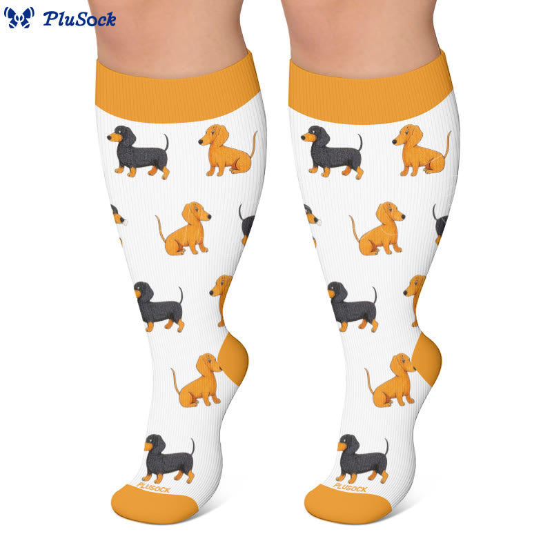 Plus Size Panda Bunny Dachshund Compression Socks - image 4