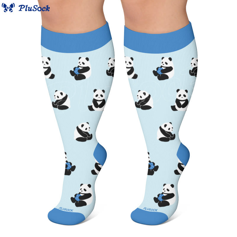 Plus Size Panda Bunny Dachshund Compression Socks - image 3