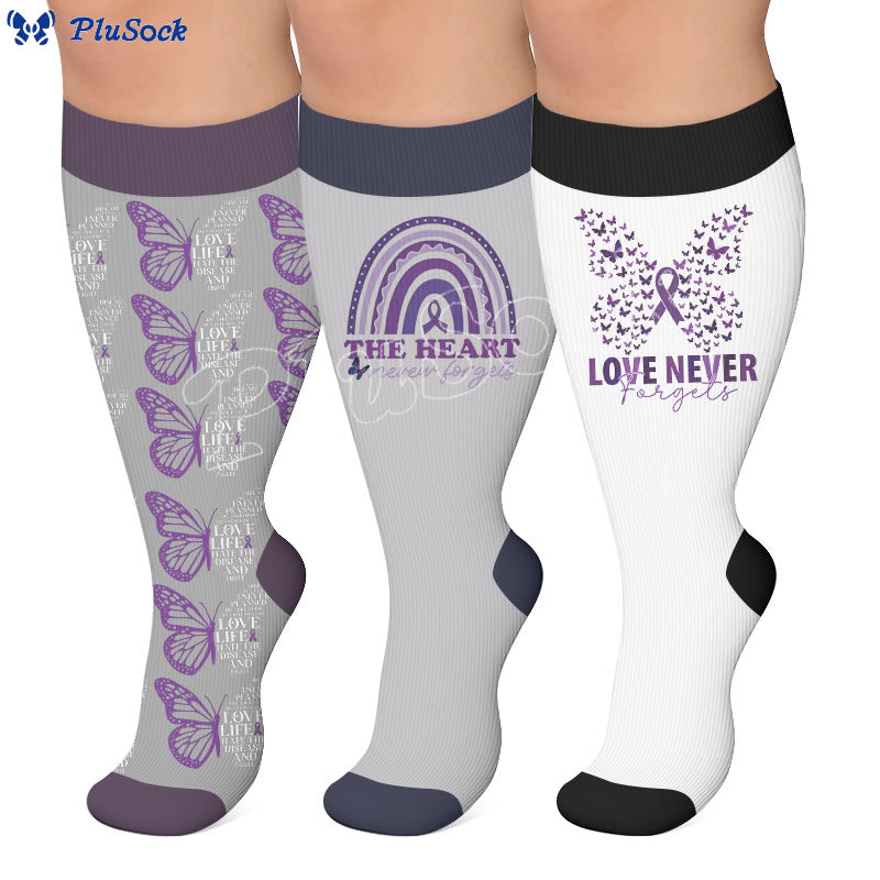 Plus Size Amnesia Print Compression Socks - image 0